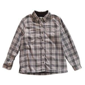 L.L.Bean Plaid Fleece Lined Button Up Shirt Jacket Flannel Womens M